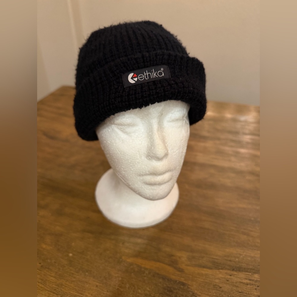 Ethika Classic Black Knit Beanie